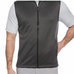 Callaway NWT Golf Full Zip Chevron Back Sleeveless Golf Vest Gray Black Size XL